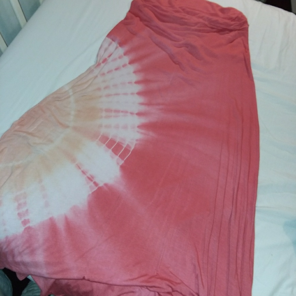 Coral maxi skirt